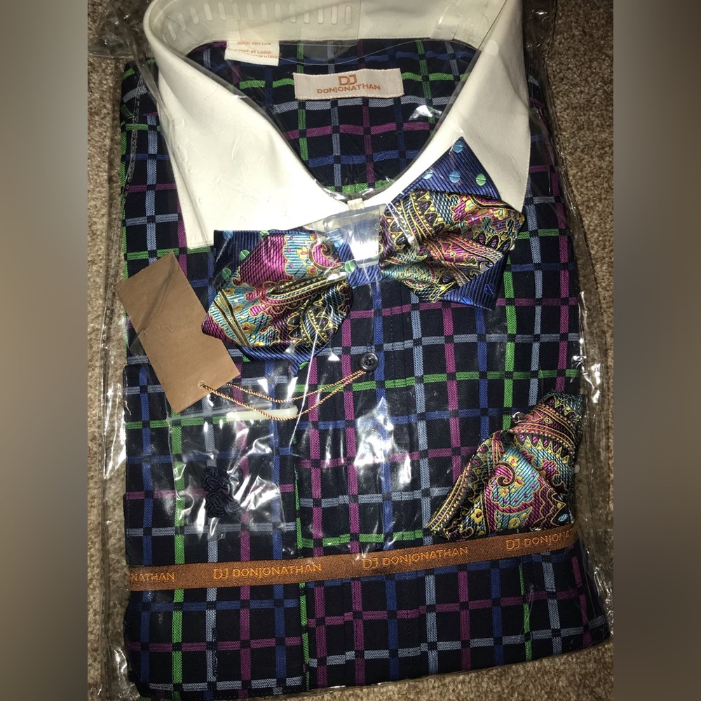 Don Jonathan Dress Shirt Size 36/37 Brand New With Tag